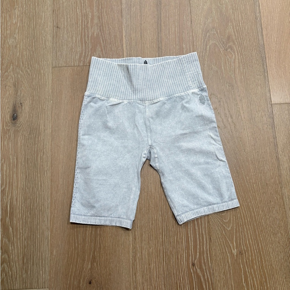 Light Gray High-Waisted Shorts